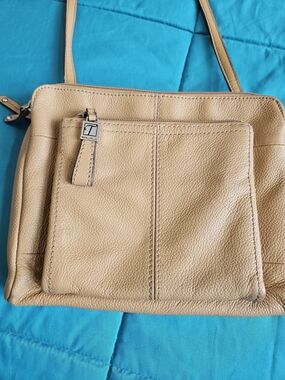 Tignanello Tan Leather Shoulder Bag